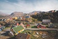 Colourful little Arctic town Sisimiut in Greenland,Qeqqata Municipality, aka Holsteinsborg . Second largest city in