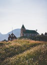 Colourful little Arctic town Sisimiut in Greenland,Qeqqata Municipality, aka Holsteinsborg . Second largest city in