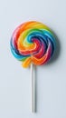 Colourful lollipop sweet candy isolated on white background Royalty Free Stock Photo
