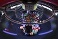 Colourful lottery balls in a lotto machine Royalty Free Stock Photo