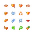 Colourful love icons