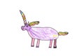 Colourful magic Unicorn for girl kids design. Fashion illustration drawing