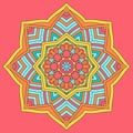 Colourful mandala design