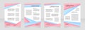 Colourful marketing blank brochure layout design