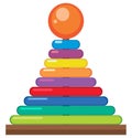 A colourful math toy on white background