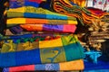 Colourful Mexican table cloths Royalty Free Stock Photo