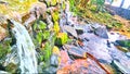 Colourful mini water falls