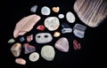 a colourful mixture and collection of pebble stones