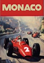 Colourful Monte Carlo Grand Prix Retro Poster Generative AI Illustration
