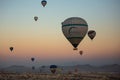 Colourful morning with balloons in Cappadocia