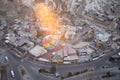 Colourful morning with balloons in Goreme in Cappadocia