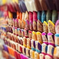 Colourful Moroccan slippers, Marrakesh Royalty Free Stock Photo