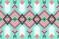 Colourful Morocco ethnic motif seamless pattern with nature traditional background vector