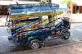 Colourful motorbike taxi in Luang Prabang Laos