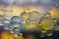 Multi Colured Oil and Water Bubble Abstract Background