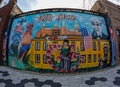 A colourful mural in Ybor City, Tampa, Florida