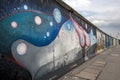 Colourful murals cover a section of the former infamous Berlin Wall in Germany.