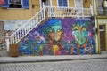 Colourful murals in Valparaiso, Chile.