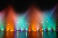 Colourful musical fountains Royalty Free Stock Photo