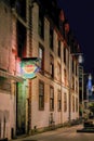 Colourful neon sign depicting a Chinese restaurant.