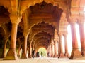 Colourful Old Architecture inside Red Fort in Delhi India during day time, Famous Red Fort inside view Royalty Free Stock Photo