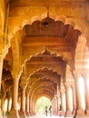 Colourful Old Architecture inside Red Fort in Delhi India during day time, Famous Red Fort inside view Royalty Free Stock Photo