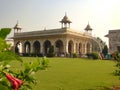 Colourful Old Architecture inside Red Fort in Delhi India during day time, Famous Red Fort inside view Royalty Free Stock Photo