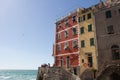 Colourful old houses of Riomaggiore fisherman village, Cinque Terre, Liguria, Italy Royalty Free Stock Photo