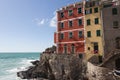 Colourful old houses of Riomaggiore fisherman village, Cinque Terre, Liguria, Italy Royalty Free Stock Photo