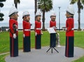 A colourful orchestra of painted bollards