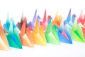 Colourful origami birds