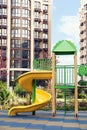 Outdoor playground for children in residential area Royalty Free Stock Photo