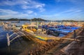 Colourful outrigger tour boats at Coron, Palawan