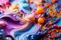 Colourful paint fluid abstract background Royalty Free Stock Photo