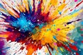 Colourful paint splatter background design
