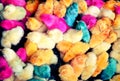 Colourful painted chicks