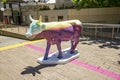 Colourful painted cow in Perth City as part of CowParade event in November 2016