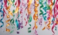 colourful party ribbons background