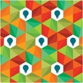 Colourful pattern idea with bulb