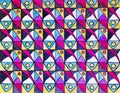 A colourful pencil hand drawn  repeat pattern . Royalty Free Stock Photo