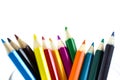 Colourful pencils isolated d Royalty Free Stock Photo