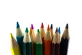 Colourful pencils isolated Royalty Free Stock Photo
