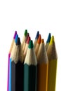 Colourful pencils isolated Royalty Free Stock Photo