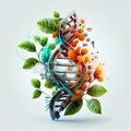 Colourful Plant DNA Spring Time Growth Generative AI Illustration Royalty Free Stock Photo