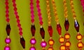 Colourful plastic beads of ladies ornaments