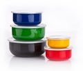 Colourful plastic containers Royalty Free Stock Photo