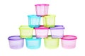 Colourful Plastic Containers Royalty Free Stock Photo