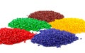 Colourful plastic granules Royalty Free Stock Photo