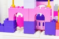 Colourful plastic toy building bColourful plastic toy building blocks. Children creative playthilocks. Children creative plaything Royalty Free Stock Photo