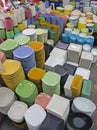 Colourful Plates and Bowls Set sold in Bulk at Bazaar market